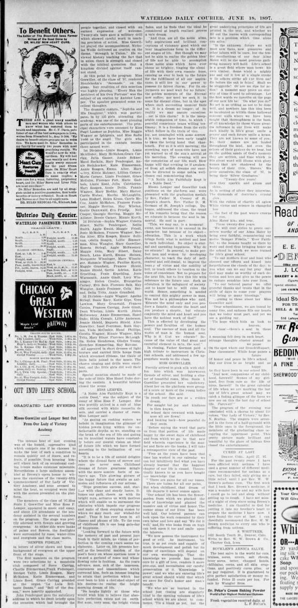 Clipping from The Courier